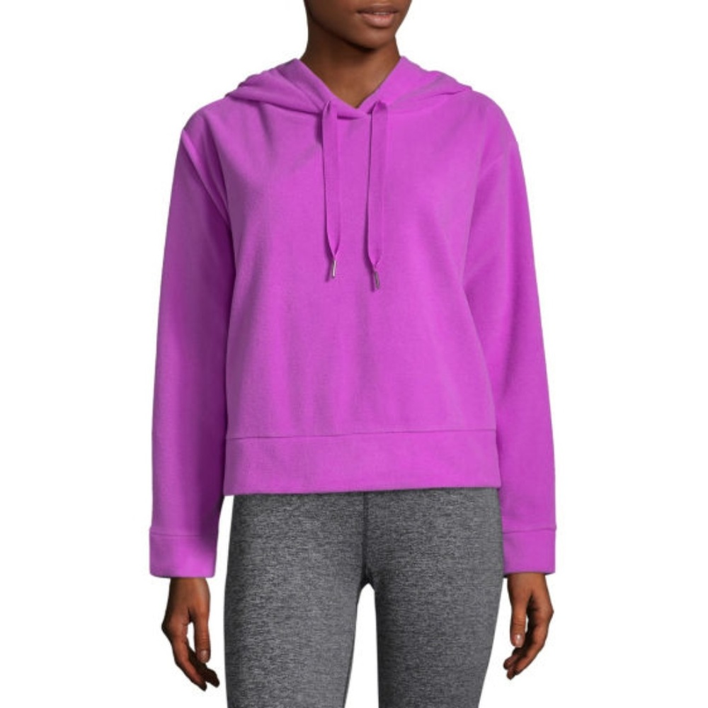 Brushed Fleece Crop Pullover Hoodie